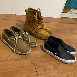 Vans sperry’s polo boots bundle